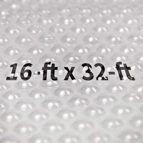 Blue Wave 16 Feet x 32 Feet Rectangular Solar Blanket – 14 Mil Pool Cover with Thermal Bubbles to Retain Heat & Reduce Evaporation – Fade-Resistant Solar Cover for Inground Pools – Clear