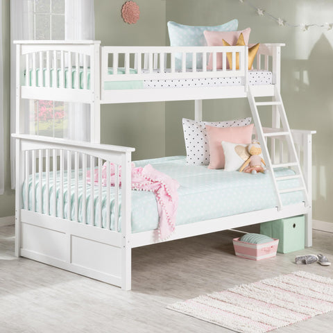 Atlantic Furniture Columbia Bunk Bed, Full Over Full, Antique Walnut