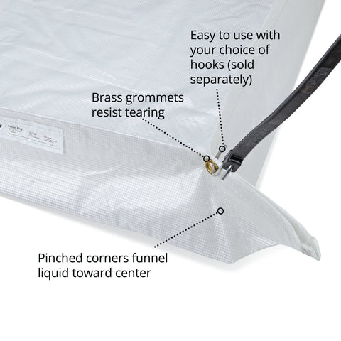 PIG Roof Leak Diverter Tarp - 5' x 5' - Translucent - TLS462-TR