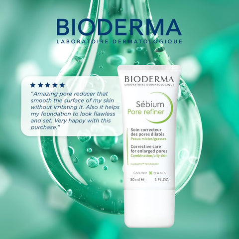 Bioderma Sébium Pore Refiner Cream,Pore Minimizer for Face,Makeup Primer for Oily and Acne-Prone Skin