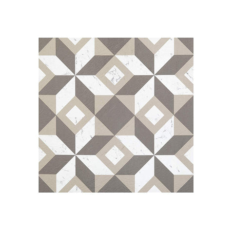 Retro Self Adhesive 12-Inch Vinyl Floor Tiles, 20 Tiles - 12" x 12", Prism Marble Pattern - Peel & Stick, DIY Flooring for Kitchen, Dining Room, Bedrooms & Bathrooms by Achim Home Decor