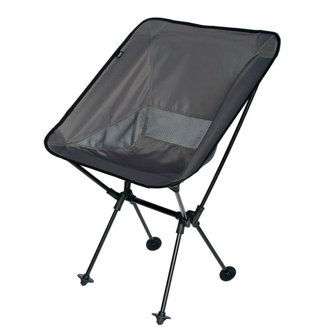 TravelChair Roo Camping Chair, Wide & High, Black