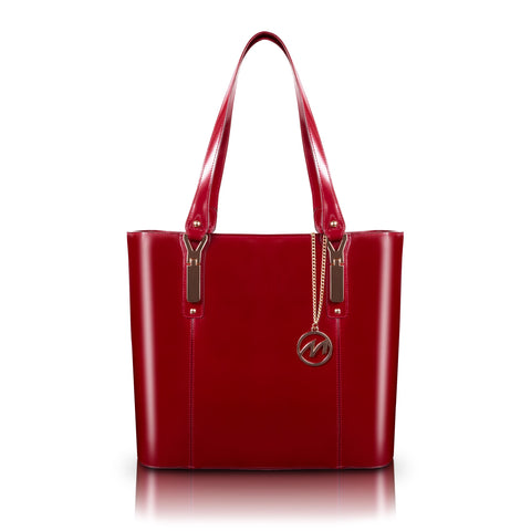 McKlein SAVARNA 97576 Red Leather Women's Business Tote