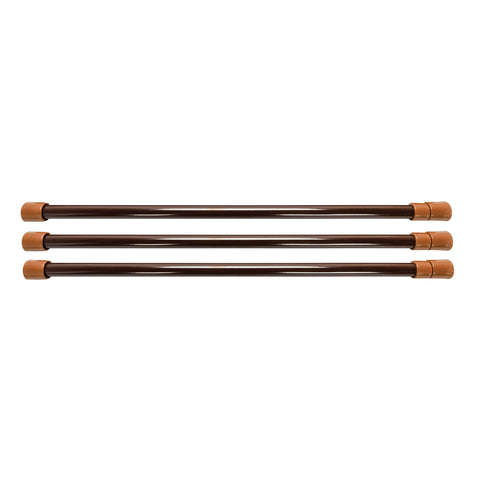 Camco Brown Refrigerator Bar - 16" to 28" - 3 Pack (44056)