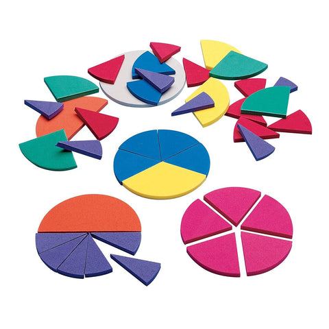 Didax Educational Resources Fraction Circles-Easyshapes, Assorted, (2-485)