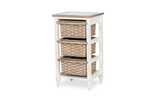 Sea Winds Trading Island Breeze 3-Basket Storage Cabinet