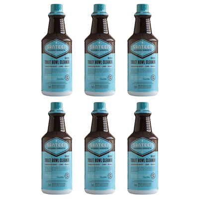 Santeen Toilet Bowl Cleaner | 6-pack of 1-quart bottles | Removes Rust, Lime, and Scale buildup