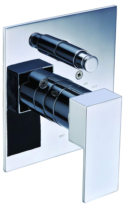 ALFI brand AB6801-PC Modern Square Pressure Balanced Shower Mixer with Diverter, Polished Chrome