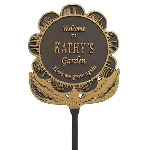 Garden Flower Standard Lawn Custom Plaque