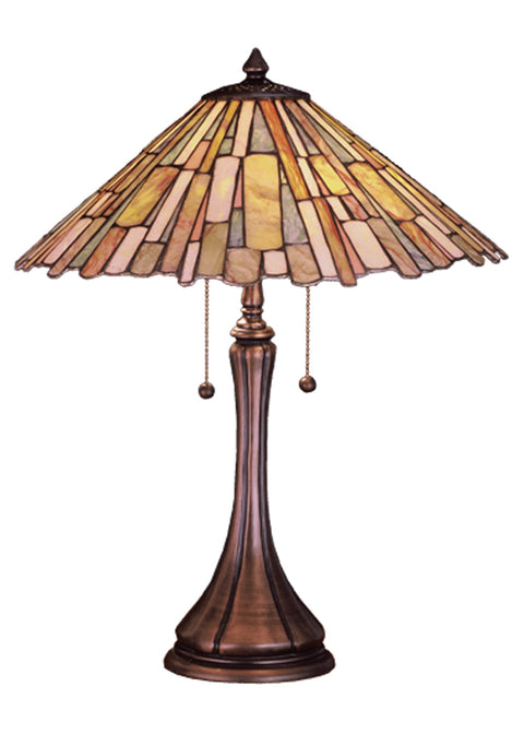 Meyda Tiffany 52158 Jadestone Delta Table Lamp, 23"H