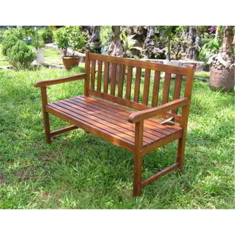 International Caravan Furniture Piece Outdoor Wood Corner Double Chair