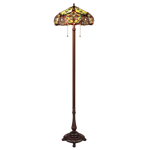 Chloe Lighting CORA Victorian-Style 2-Light Dark Bronze Finish Floor Lamp 18" Wide