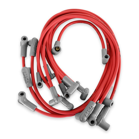 MSD 35659 Super Conductor Spark Plug Wire Set, Red