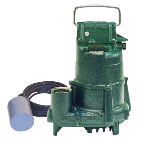 Zoeller BN98 Effluent Pump - ½ HP - Nonautomatic with Piggyback Float Switch- High Flow - Vortex Impeller - Factory Tested - Septic and Basement Sump Pump - 115V