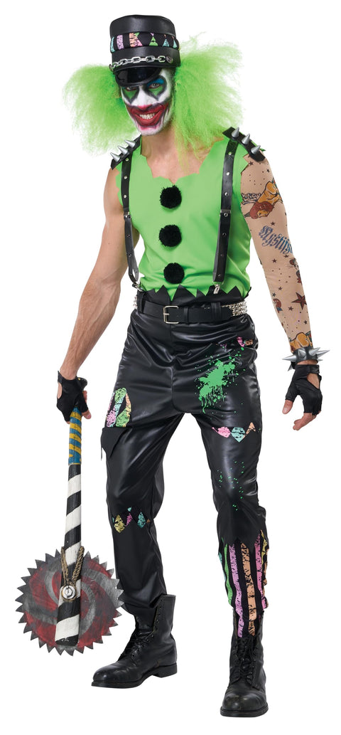 California Costumes Crazed Clown Horror Circus Adult Mens Costume size XL