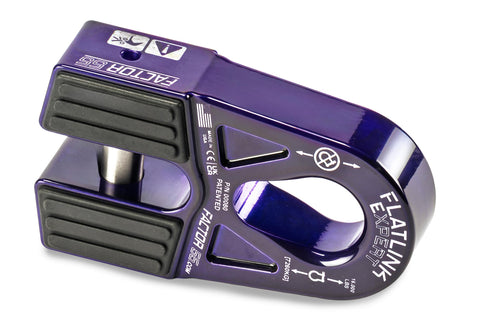 Factor 55 00080-15 Flatlink E (Expert) Replaces Conventional Winch Hook with a Stronger Shackle/D-Ring Mount Maximum Load 16,000 lb Ultimate Failure Greater Than 40,000 lb – Purple