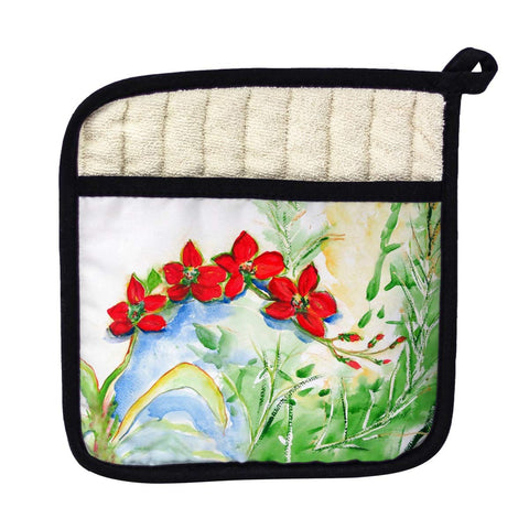 Betsy Drake PT196 Red Orchids Pot Holder