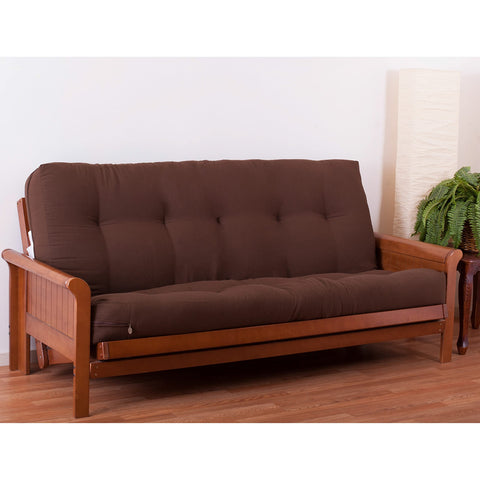 Blazing Needles Renewal 8" Twill Futon Mattress, Full, Chocolate
