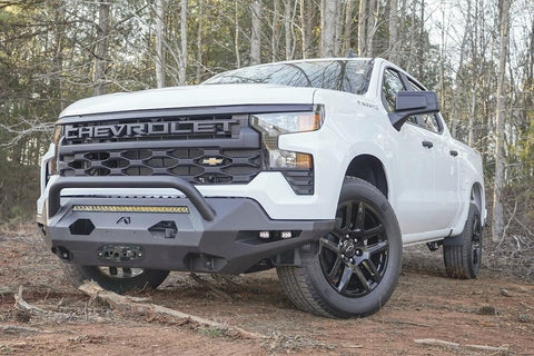 Fab Fours CS22-X5662-1 Matrix Front Bumper fits 22-22 Chevrolet Silverado 1500 - w/Pre-Runner Guard - Black - For Mount LED Cube Lights - D-Ring Mounts