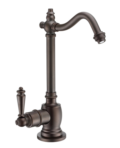 Whitehaus Collection WHFH-H1006-ORB Point of Use Instant Hot Water Faucet with Traditional Spout and Self Closing Handle, Oiled-Rubbed Bronze