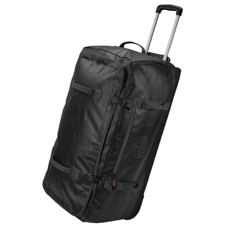 Ergodyne Water-Resistant Wheeled Duffel Bag, Black, L