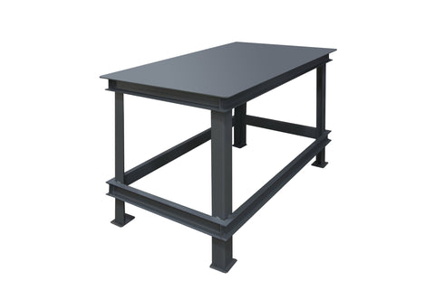 Durham Steel Extra Heavy Duty Machine Table, HWBMT-367234-95, 1 Shelves, 14000 lbs Capacity, 36" Length x 72" Width x 34" Height, Gray