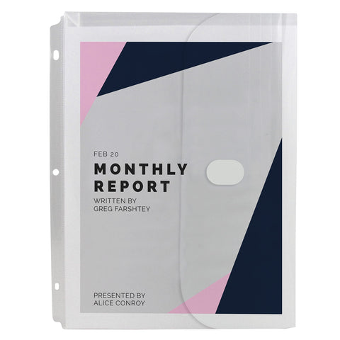 C-Line Biodegradable Acid-Free Poly Binder Pocket with 1-Inch Gusset, Side Loading, Clear, 10 Pockets per Pack (33747)