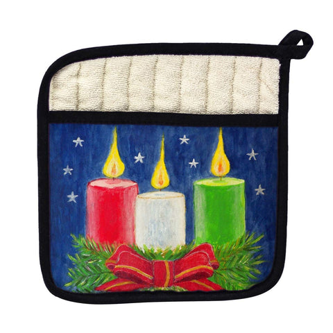 Betsy Drake PT255 Christmas Candles Pot Holder