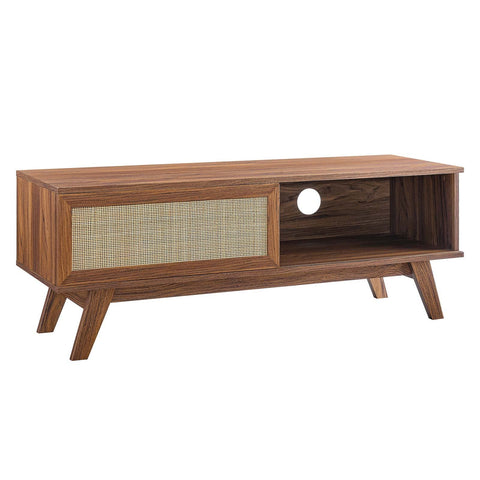 Modway Soma 47" Rattan TV Stand in Walnut