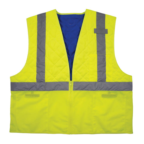 Ergodyne Chill Its 6668 Lightweight Cooling Safety Vest, High Visibility Reflective Type R, Class 2