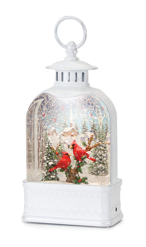 Melrose Modern Home Decorative Snow Globe Lantern with Santa 10.5" H Plastic 6 Hr Timer 3 AA Batteries, Not Included or USB Cord Included