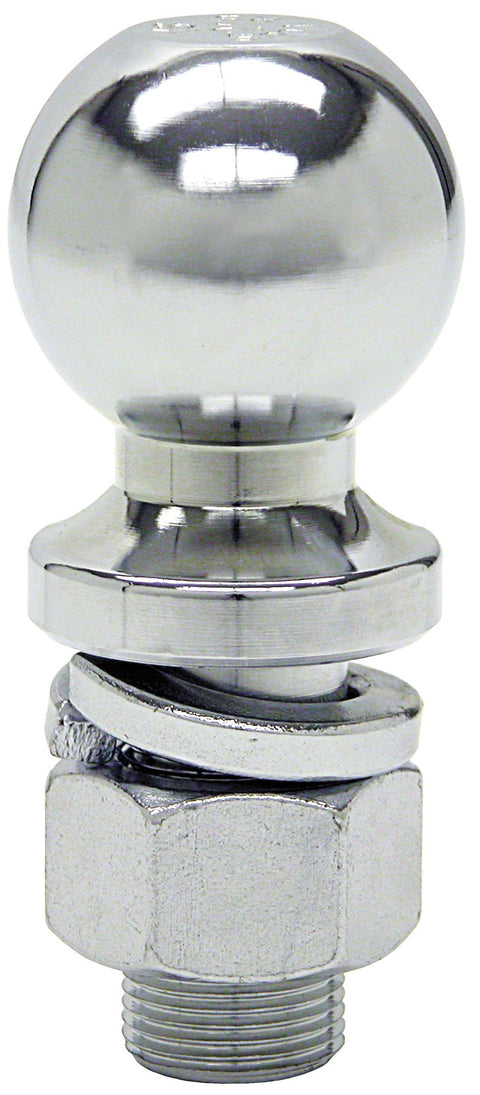 Buyers Products 1802005 Chrome Hitch Ball (2" x 1" x 2.125") 5,000 lbs Capacity, Gooseneck or Pintle Hitch Ball, for Trailer, RVs, Boating and Trucks