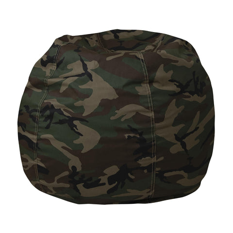 Flash Furniture Dillon Small Bean Bag Chair for Kids and Teens, Foam-Filled Beanbag Chair with Machine Washable Cover, Camouflage