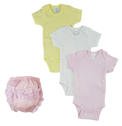 bambini Pink Girl's Onezies and Fancy Pants Underwear