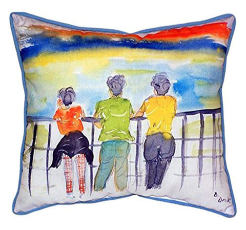 Betsy Drake Ladies Looking Indoor/Outdoor Pillow, 20" x 24"