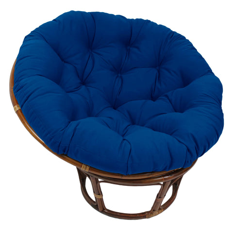 Blazing Needles Solid Twill Papasan Chair Cushion, 44" x 6" x 44", Royal Blue