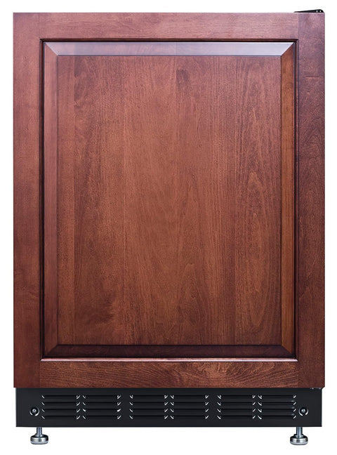 Summit FF708BLSSRSIF 24” Wide Under Counter Refrigerator 5.1 cu.ft. with Panel-Ready Door (Panel Not Included) Automatic Defrost Operation, and Deluxe black interior (RHD)