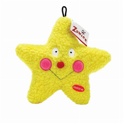 Zanies Smiling Star Dog Toys, Yellow Star, 7.5"