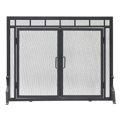 Minuteman International X800285 Sidelight Classic Flat Fireplace Screen with Doors, 39 x 31