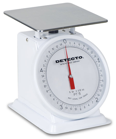 Detecto PT-5 Top Loading Fixed Dial Scale, 5.75" x 5.75", 5 lb. Capacity