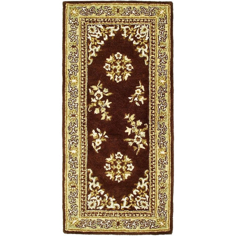 Oakestry Coffee Oriental Wool Hearth Rug 56 x 26 Inch Rectangular Hand Tufted Natural Fire Resistant Accent Carpet for Fireplace Living Room Entryway