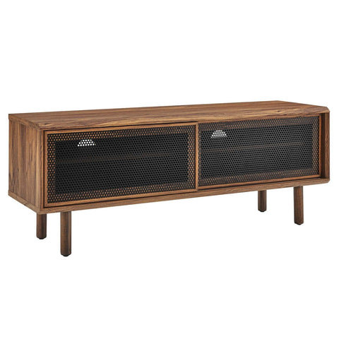 Modway Kurtis Modern MDF and Particleboard TV Stand for TVs up to 52" in Walnut