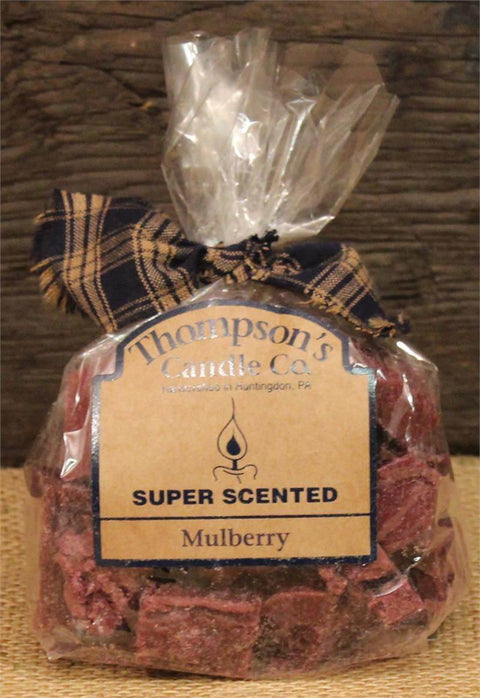 Thompson’s Candle Co. Super Scented Mulberry Wax Crumbles – 6 oz Handcrafted Paraffin Wax Melts, Fruity & Sweet Home Fragrance, Made in the USA