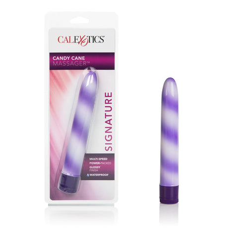 California Exotics Waterproof Candy Cane Vibrator, Purple, 7"