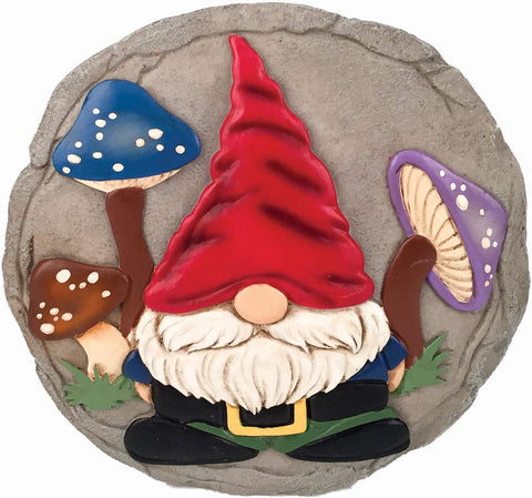 Spoontiques - Garden Décor - Gnome Stepping Stone - Decorative Stone for Garden