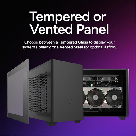 Cooler Master NR200P V2 Mini-ITX PC Case Ready, Top-Mount 280mm AIO, 357mm Vertical GPU Mount, Designed Ready Nvidia RTX 5090 | AMD RX 9070 XT, SFX PSU – Ready to Install, Tempered Glass, DIY