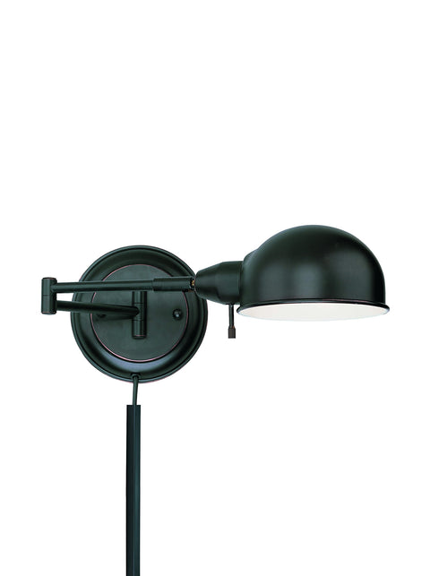 Lite Source LS-16753AGED/CP Swing Arm Sconce with Aged Copper Metal Shades, Copper Finish