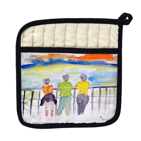 Betsy Drake PT937 Ladies Looking Pot Holder