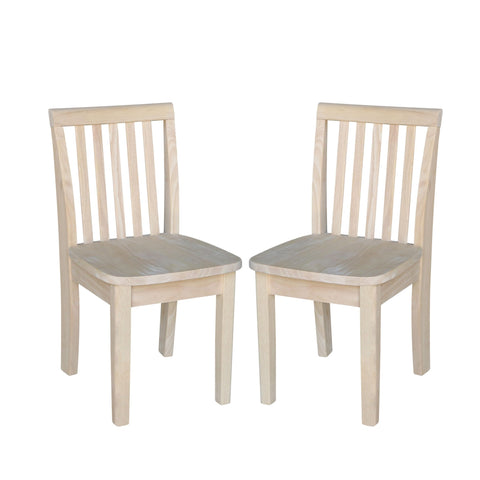 International Concepts Pair of Mission Juvenile Chairs, Unfinished