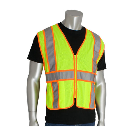 PIP 302-USV5LY ANSI Class 2 Expandable Two Tone Mesh Vest